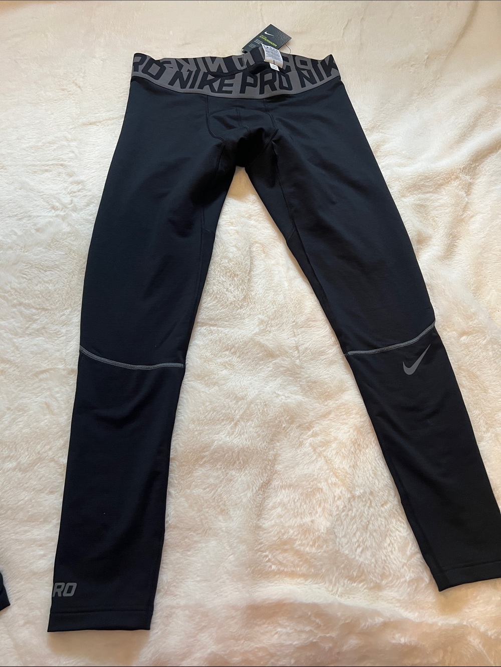 Nike Black Performance Leggings with Gray Branding